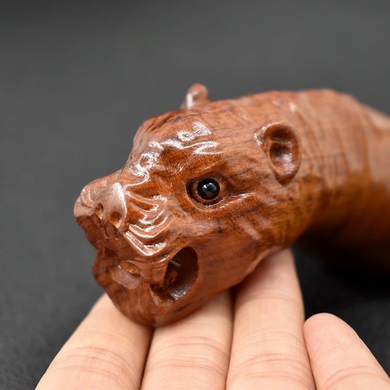 Piaoyu Solid Wood Slingshot Outdoor Catapult Toys Three-Dimensional Carving Wooden Flat Rubber Band Slingshot Shooting