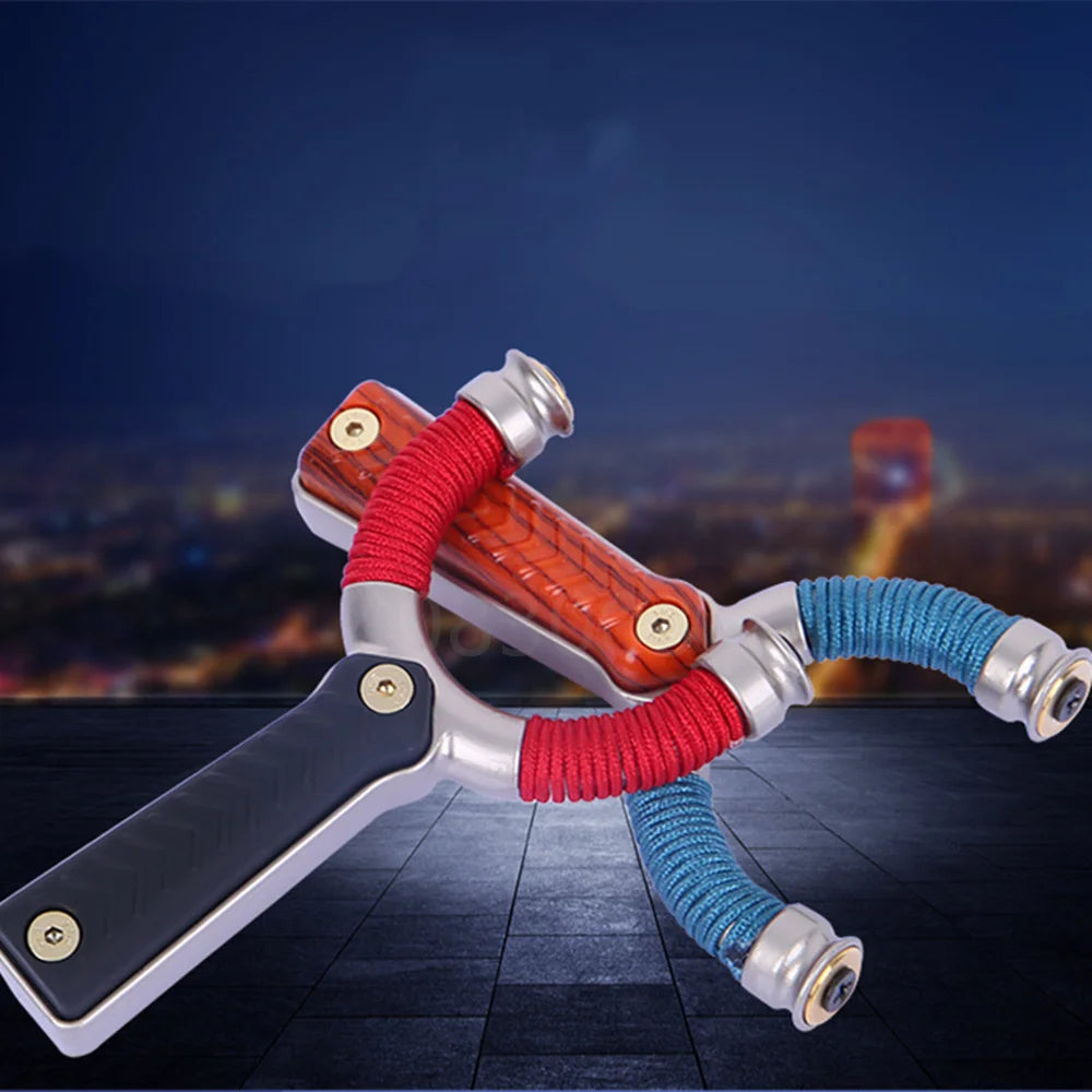 High-quality alloy steel Hunting Slingshot Powerful Catapult with Rubber Band Outdoor Shooting Slingshot professional Catapult