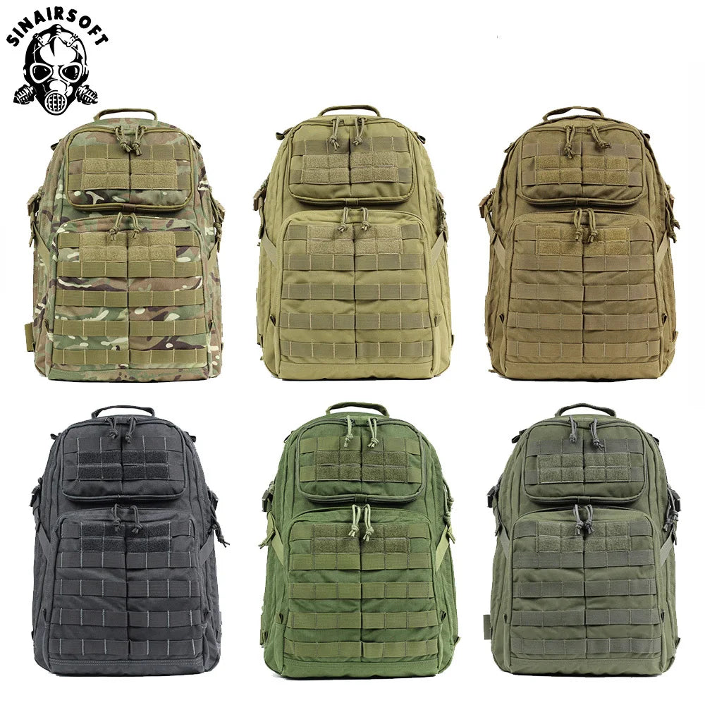 SINAIRSOFT Tactical 55L Outdoor Molle Waterproof Backpack Mountaineering Hunting Bags Trekking Hiking Fishing Bag