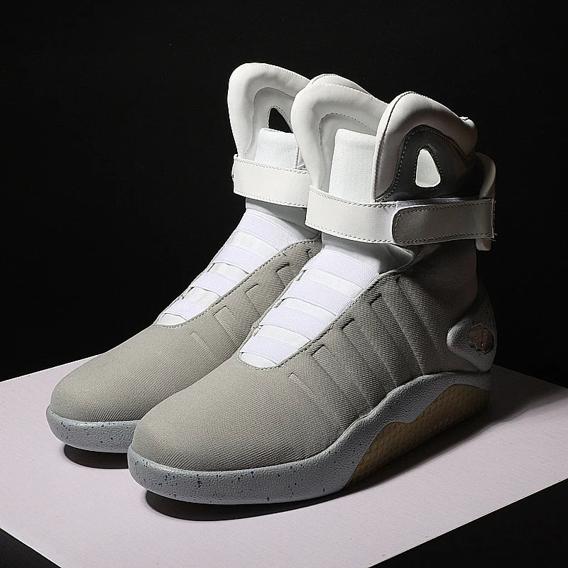 7ipupas Men Boots Adult USB Charging LED Shoes with Remote Control for Men and Women Winter Boots Back to Future Shoes for Party