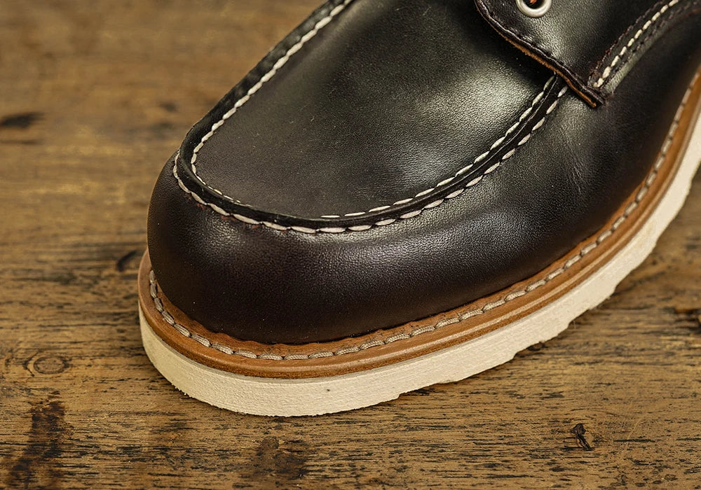 Durable Goodyear-Welted Stitchdown Rugged Style Work Boots Heritage Genuine Leather Moctoeboots Red For Men 1907 Shoes