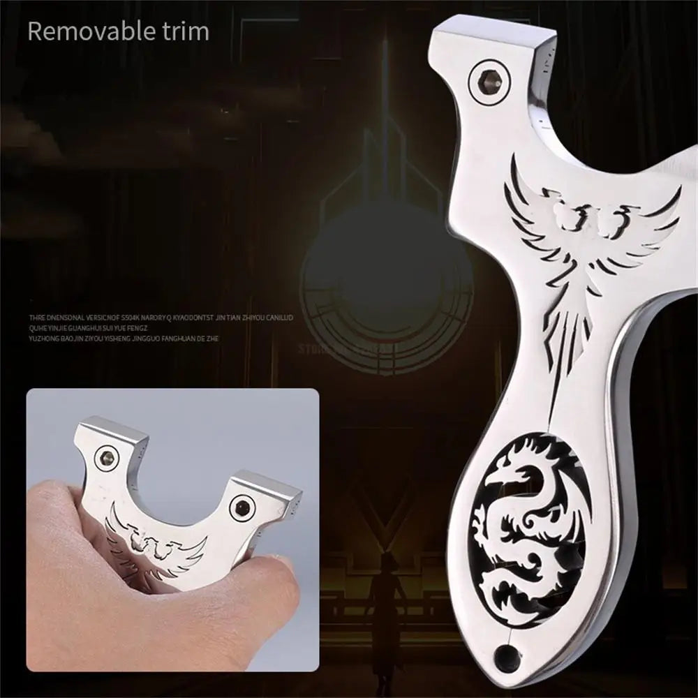 Outdoor Professional Hunting Slingshot Shooting Game Catapult High Quality Stainless Steel Catapult Rubber Band Slingshot Set