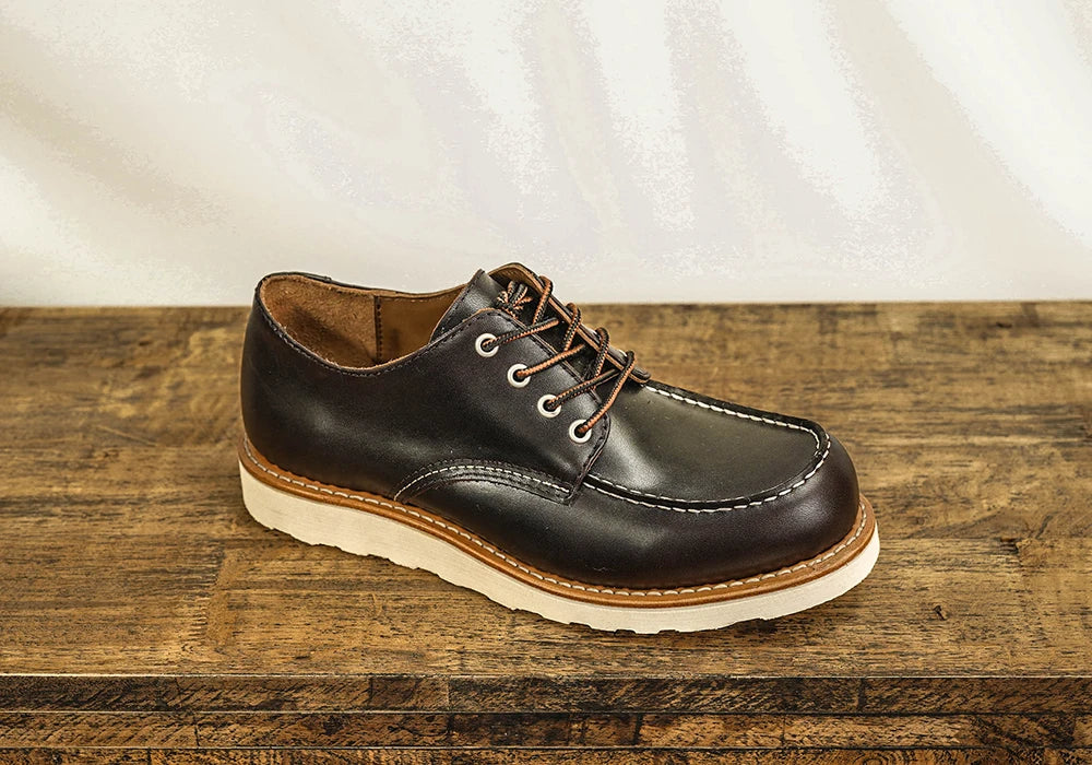 Durable Goodyear-Welted Stitchdown Rugged Style Work Boots Heritage Genuine Leather Moctoeboots Red For Men 1907 Shoes