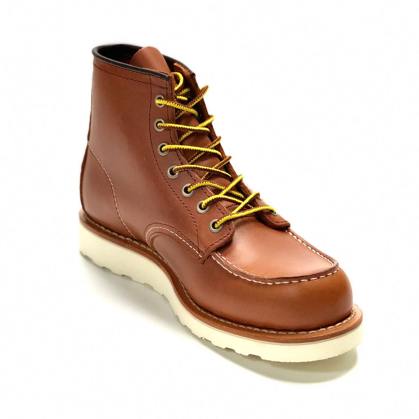 Durable Goodyear-Welted Stitchdown Rugged Style Work Boots Heritage Genuine Leather Moctoeboots Red For Men 1907 Shoes