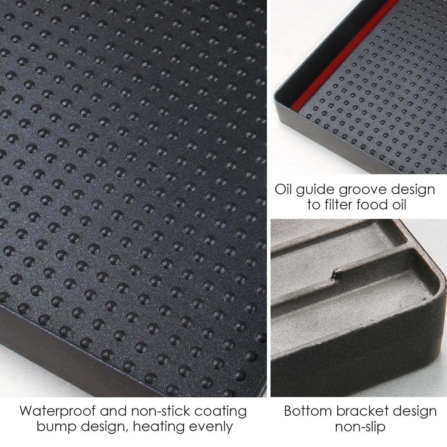 22*25cm Portable BBQ Grill Pan Non-Stick Charcoal Grill Plate Bu&tane Gas Stove Cooker Party Picnic Terrace Beach Barbecue Tray