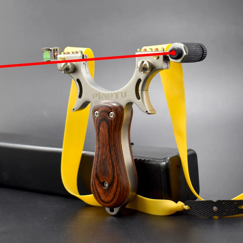 New Upgraded Stainless Steel Slingshot Widened Catapult Head /Extended Handle Professional Outdoor Hunting Shooting Tool Set