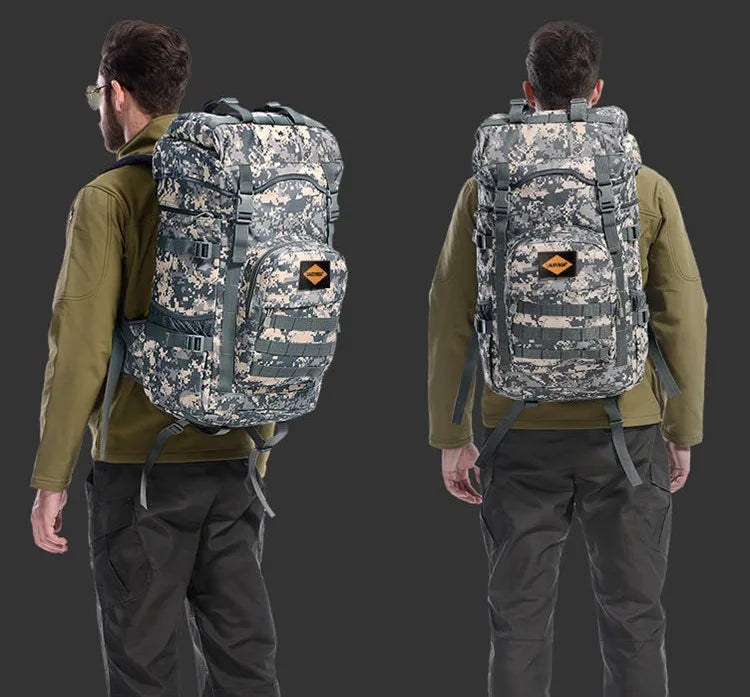 Tactical Men's Backpack, Cool Camping Gear,Waterproof Nylon, Trekking, Fishing, Hunting Bag, Molle Outdoor Bags, 50L