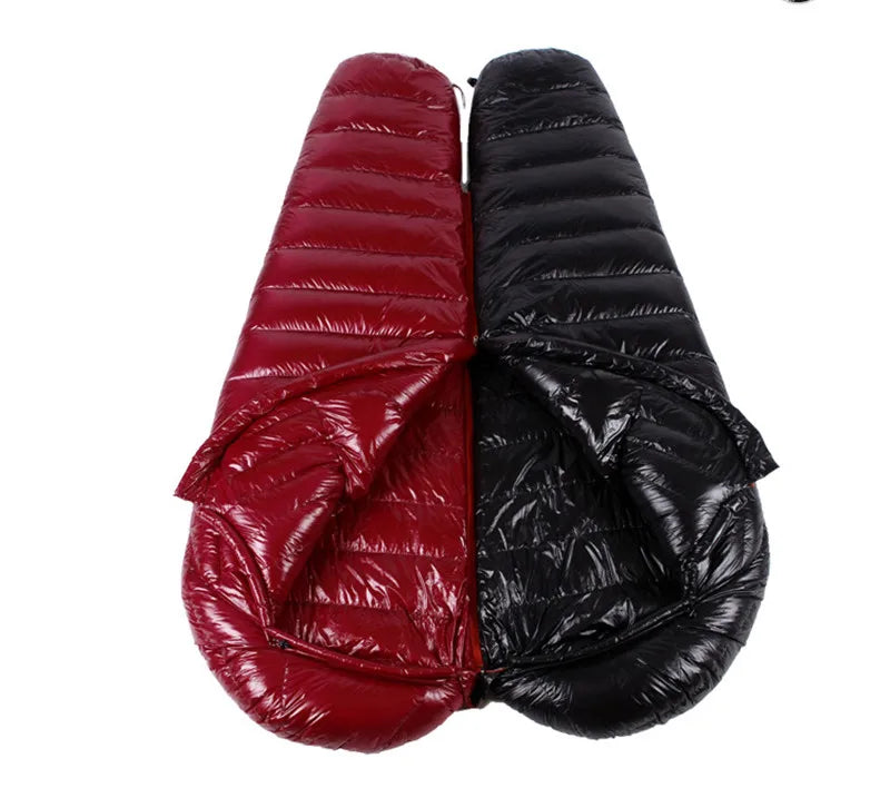Black Snow Cold Weather Upgraded High-grade White Goose Down Camping Sleeping Bags with Water Repellent Treatment Warm Insulated