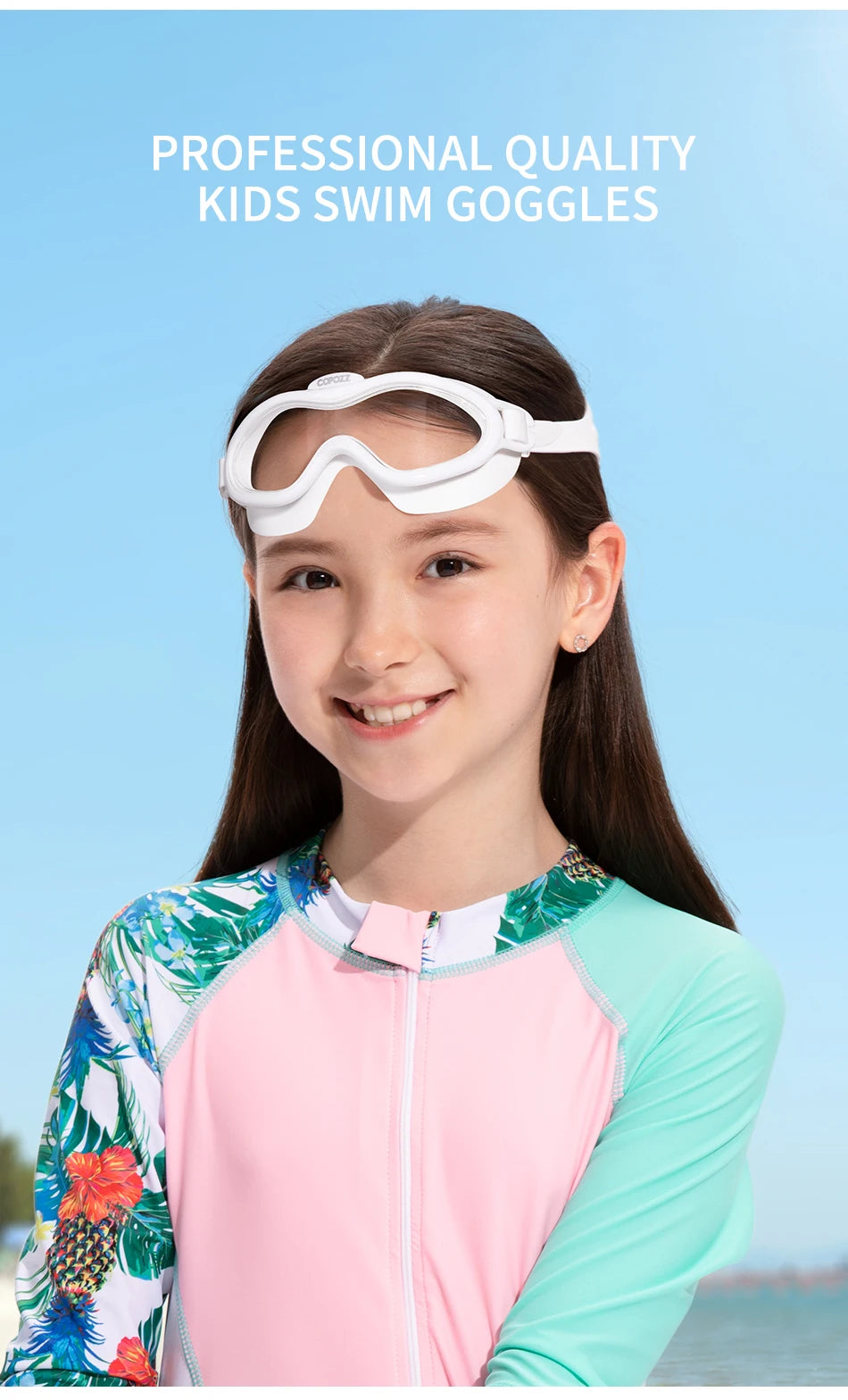 Professional large frame kids Swimming goggles Electroplating HD Anti fog Waterproof Glasses Diving Water sports Goggles Eyewear