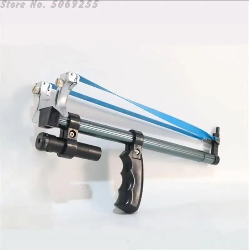New Laser Aiming Slingshot Powerful Outdoor Hunting Competition Catapult  Use Flat Rubber Band Long Pole Telescopic Slingshot