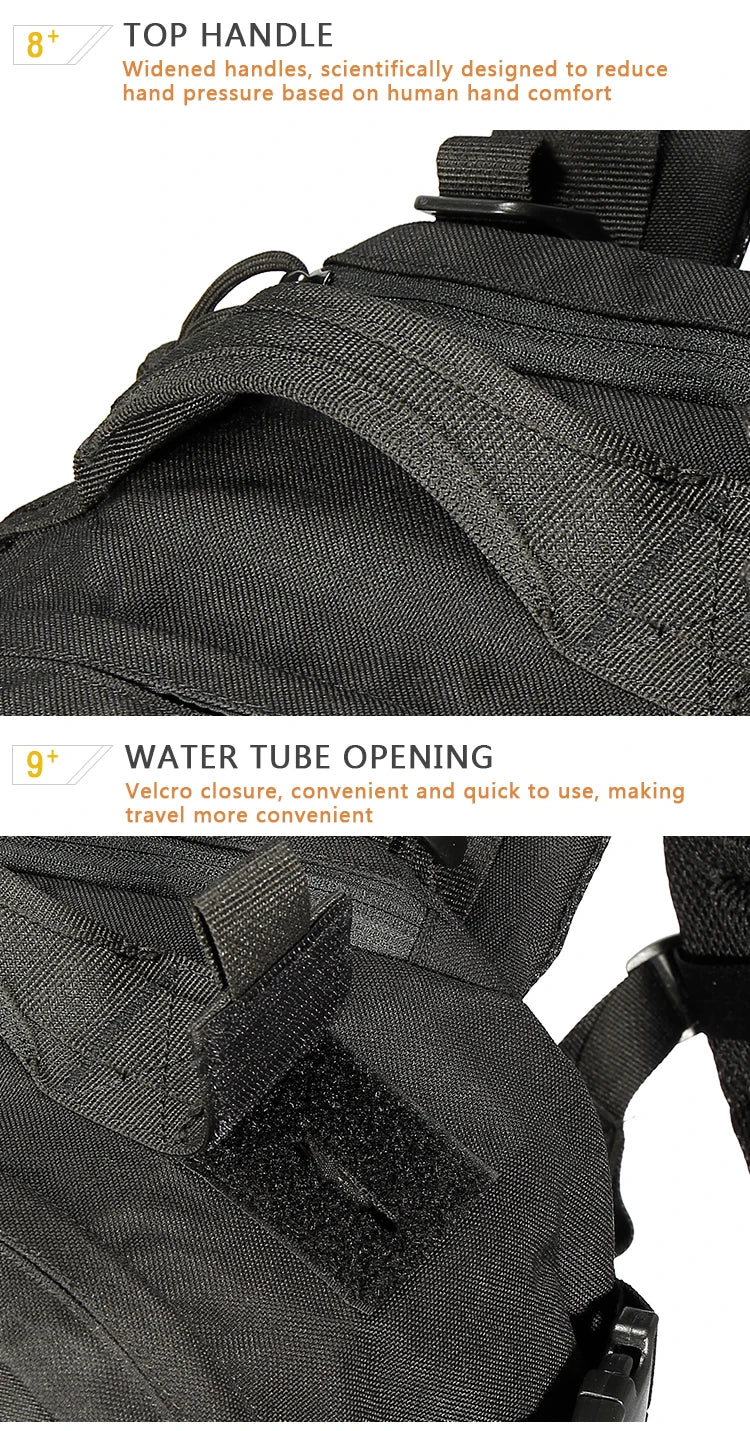 Yakeda fashion strong waterproof EDC laptop bag molle tactico pack tactical day backpack mochila tactico