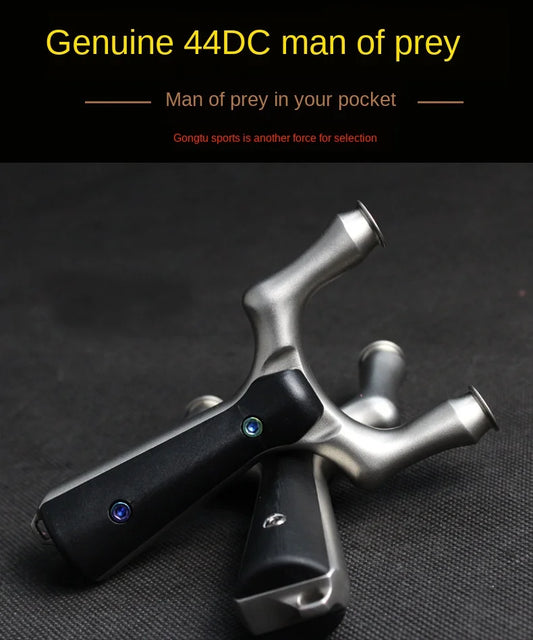 Big Power Stainless Steel Outdoor Slingshot High Precision Shooting Traditional Rubber Band Slingshots for Hunting Catapult