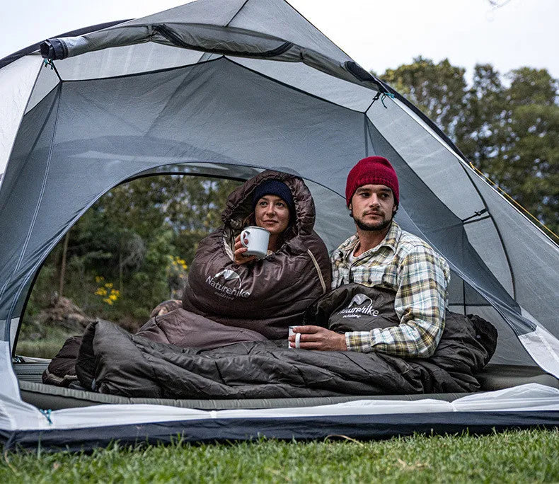 Naturehike Sleeping Bag Ultralight Winter Envelope Spliceable Sleeping Bag for Outdoor Camping Adult Waterproof Cotton Quilt