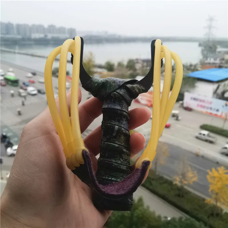 High-quality High-power Catapult Slingshot Shooting Fish Bow Titanium Steel Adult Hunting Shooting Slingshots Accept Customizati