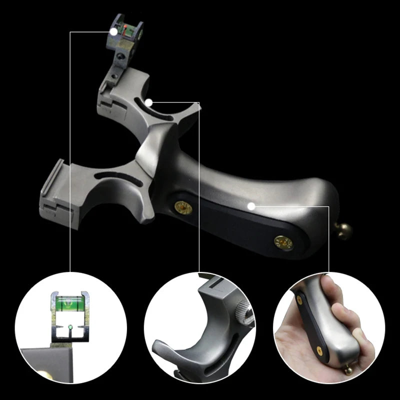 98K Slingshot Hunting Stainless Steel Catapult High Precision with Rubber Band Profession Outdoor Shooting Games