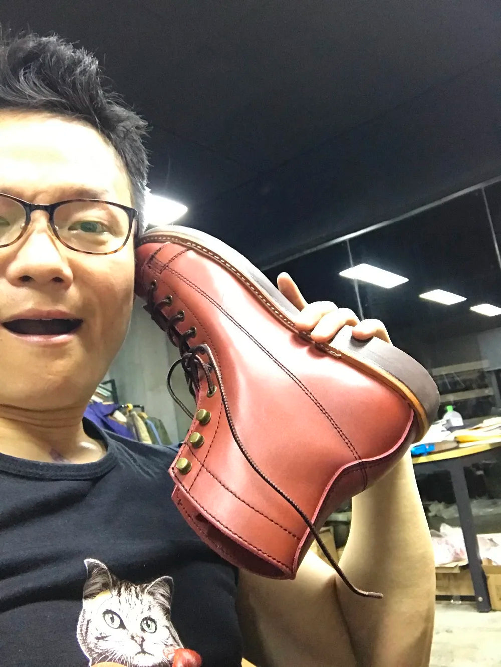 YQ2996 Rock Can Roll Size 35-49 Super Quality Genuine Italian Cow Leather Handmade Durable Goodyear Welted American Work Boots