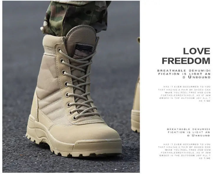 2024 Genuine summer tactical army fans high help desert combat boots tactics SWAT outdoor men's climbing shoes