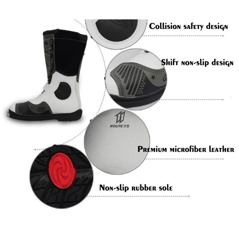 PRO-BIKER Men Motorcycle Boots Waterproof PU Botas Moto Boots Motocross Motorcycle Shoes Protection Motorcycle Long Thigh Boots