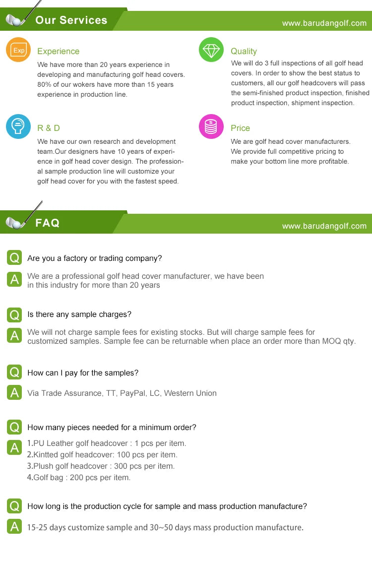 White Premium Leather Birdie Golf Head cover Elegant EmbroideryHigh Quality Golf club Driver Head Covers Fariway Wood CoversHybr