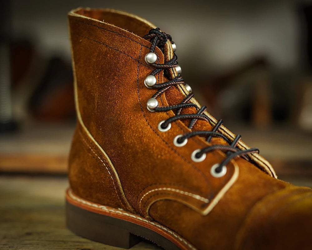 Durable Goodyear-Welted Stitchdown Rugged Style Work Boots Heritage Genuine Leather Moctoeboots Red For Men 1907 Shoes