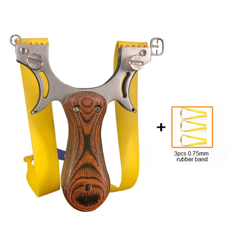 Upgraded Stainless Steel Slingshot with Laser Sight and Sniper Sight Flat Rubber Band Professional Outdoor Hunting Slingshot