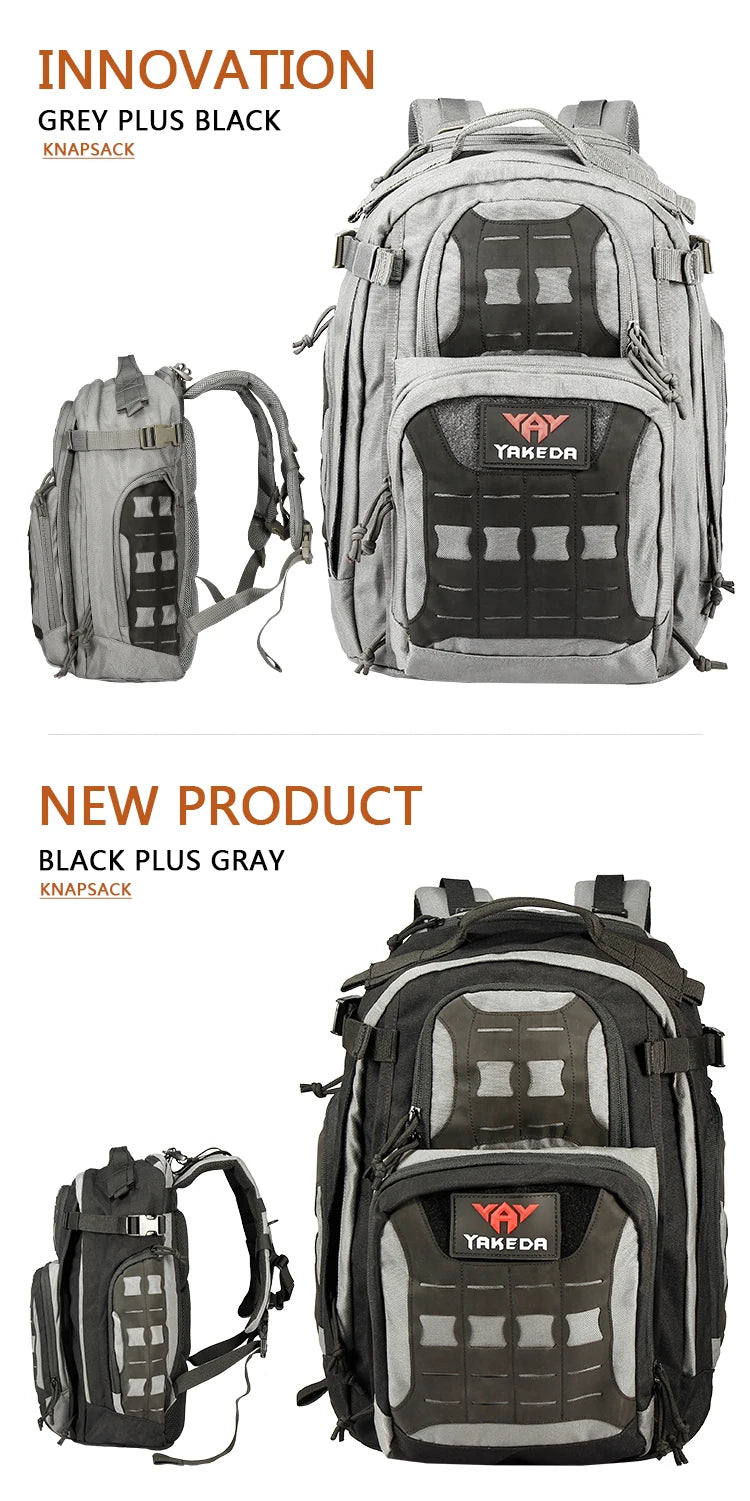 Yakeda fashion strong waterproof EDC laptop bag molle tactico pack tactical day backpack mochila tactico