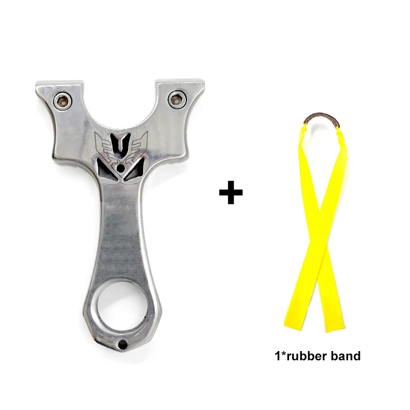 Powerful Slingshot Stainless Steel Material Strong and Durable Flat Rubber Band Fast Compression Design Outdoor Hunting Catapult