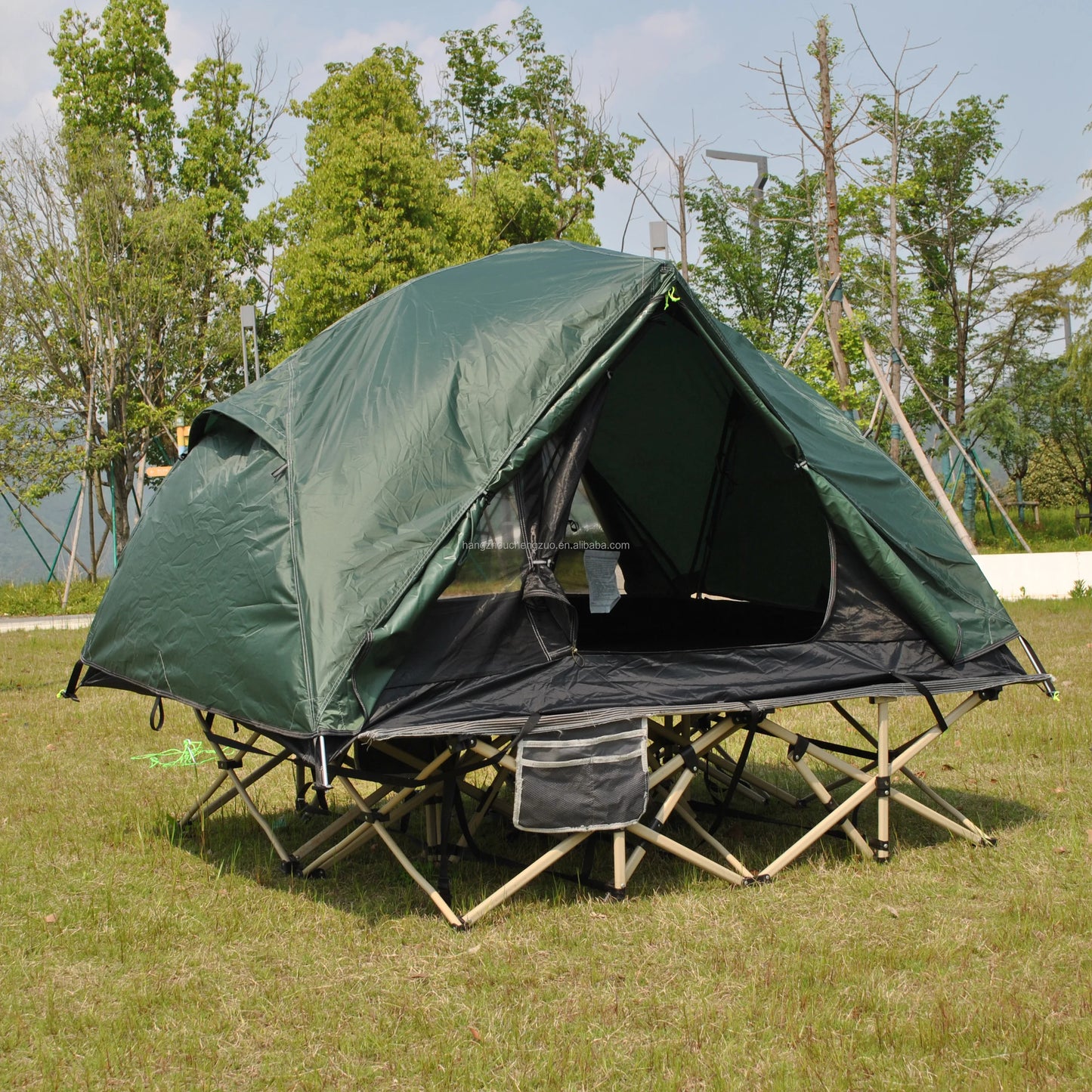 Ultralight 2 Person Cot Tent for Camping Ground Bed Tent with Footprint Bed Not Included the Bed
