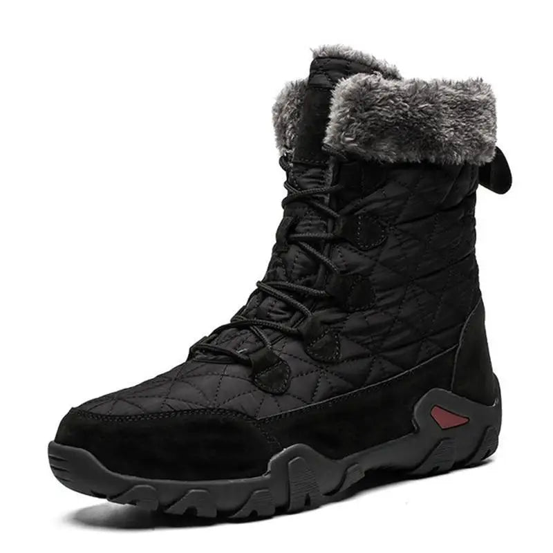 Size 47 Genuine Leather Men's Boots Men Snow Boots Outdoor Super Warm Winter Ankle Boots Waterproof Motorcycle Boots Sneakers