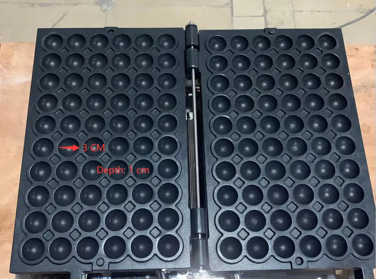 Electric 60-Hole Mini Waffle Ball Maker Non-Stick Takoyaki Octopus Ball Grill Pan Quail Egg Shaped Waffle Baker for Kitchen