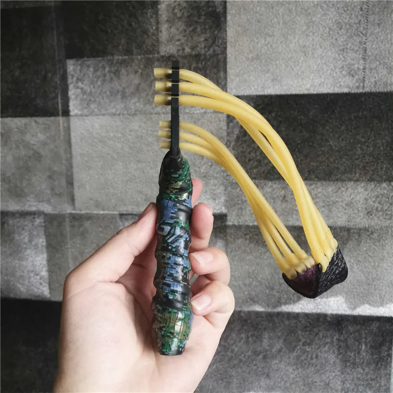 High-quality High-power Catapult Slingshot Shooting Fish Bow Titanium Steel Adult Hunting Shooting Slingshots Accept Customizati