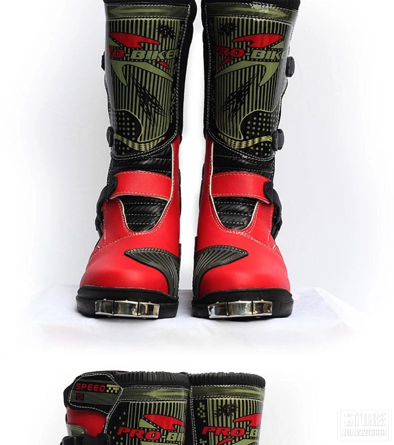 PRO-BIKER Men Motorcycle Boots Waterproof PU Botas Moto Boots Motocross Motorcycle Shoes Protection Motorcycle Long Thigh Boots