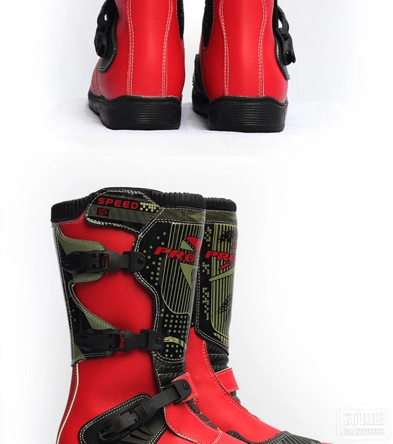 PRO-BIKER Men Motorcycle Boots Waterproof PU Botas Moto Boots Motocross Motorcycle Shoes Protection Motorcycle Long Thigh Boots