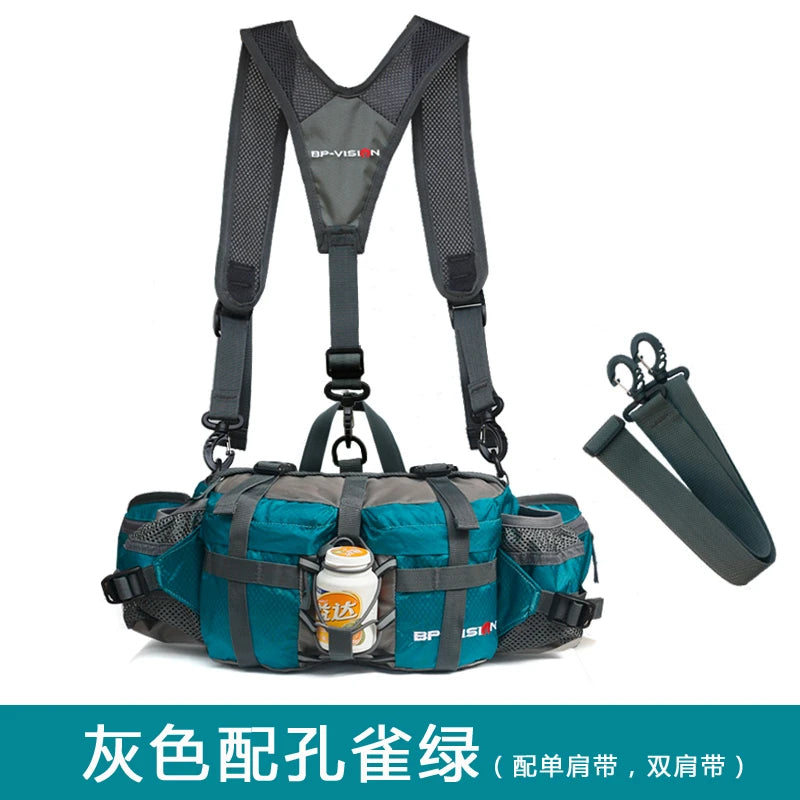 5L Outdoor Sports Waist Bag Men Women Camping Hiking Travel Shoulder Bag Fishing Riding Kettle Backpack Waterproof Rucksack