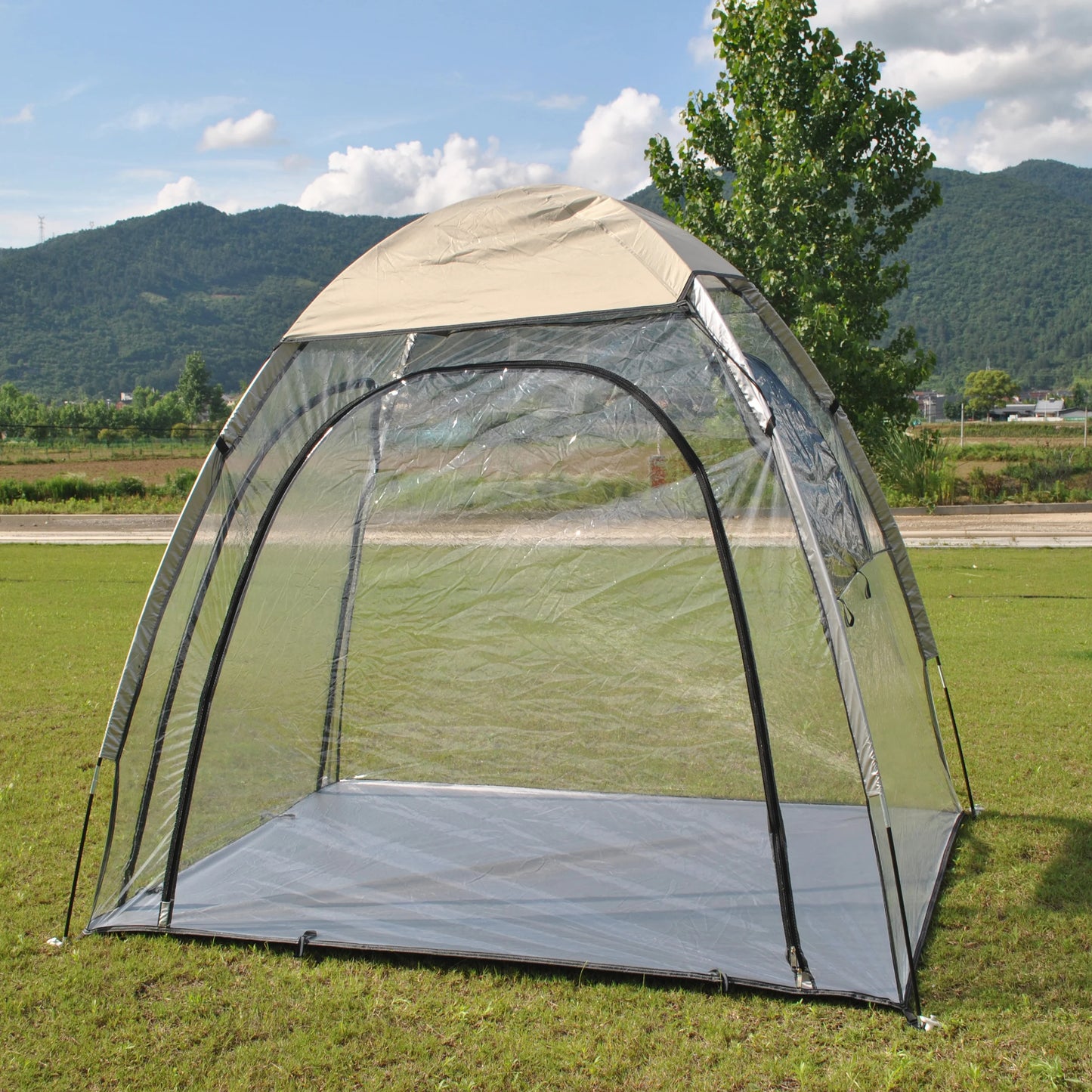 Sports Tent All Weather Clear Sport Shelter Waterproof and Windproof with Detachable Top Cover Rain Tent,PVC tent,Warm keep tent