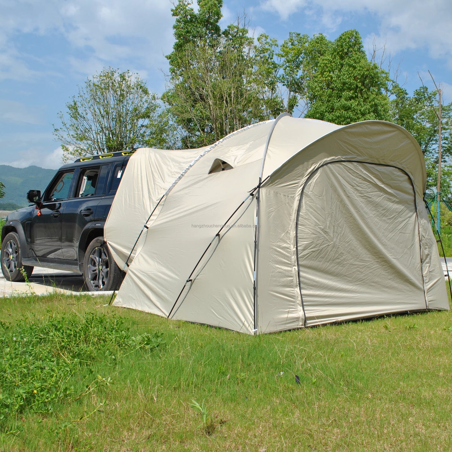 6 Person SUV Car Tailgate Tent - Double-Layer PU3000mm Waterproof, UPF50+ UV Shield, EV-Compatible for Camping & Outdoor Multi-U