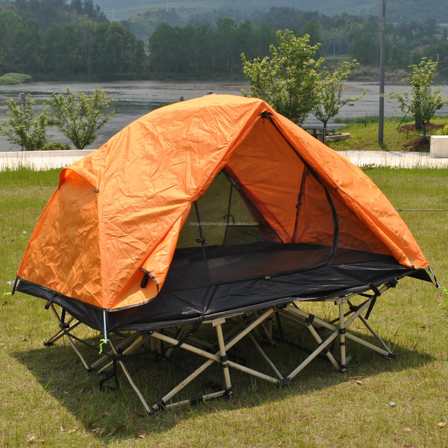 Ultralight 2 Person Cot Tent for Camping Ground Bed Tent with Footprint Bed Not Included the Bed