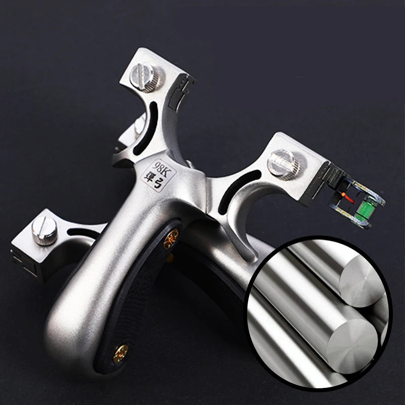 98K Slingshot Hunting Stainless Steel Catapult High Precision with Rubber Band Profession Outdoor Shooting Games