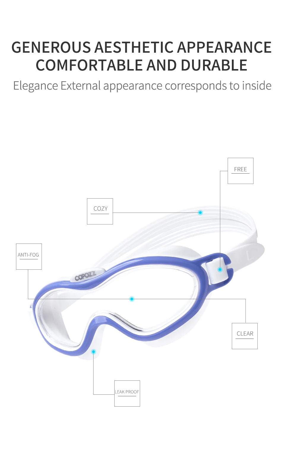 Professional large frame kids Swimming goggles Electroplating HD Anti fog Waterproof Glasses Diving Water sports Goggles Eyewear