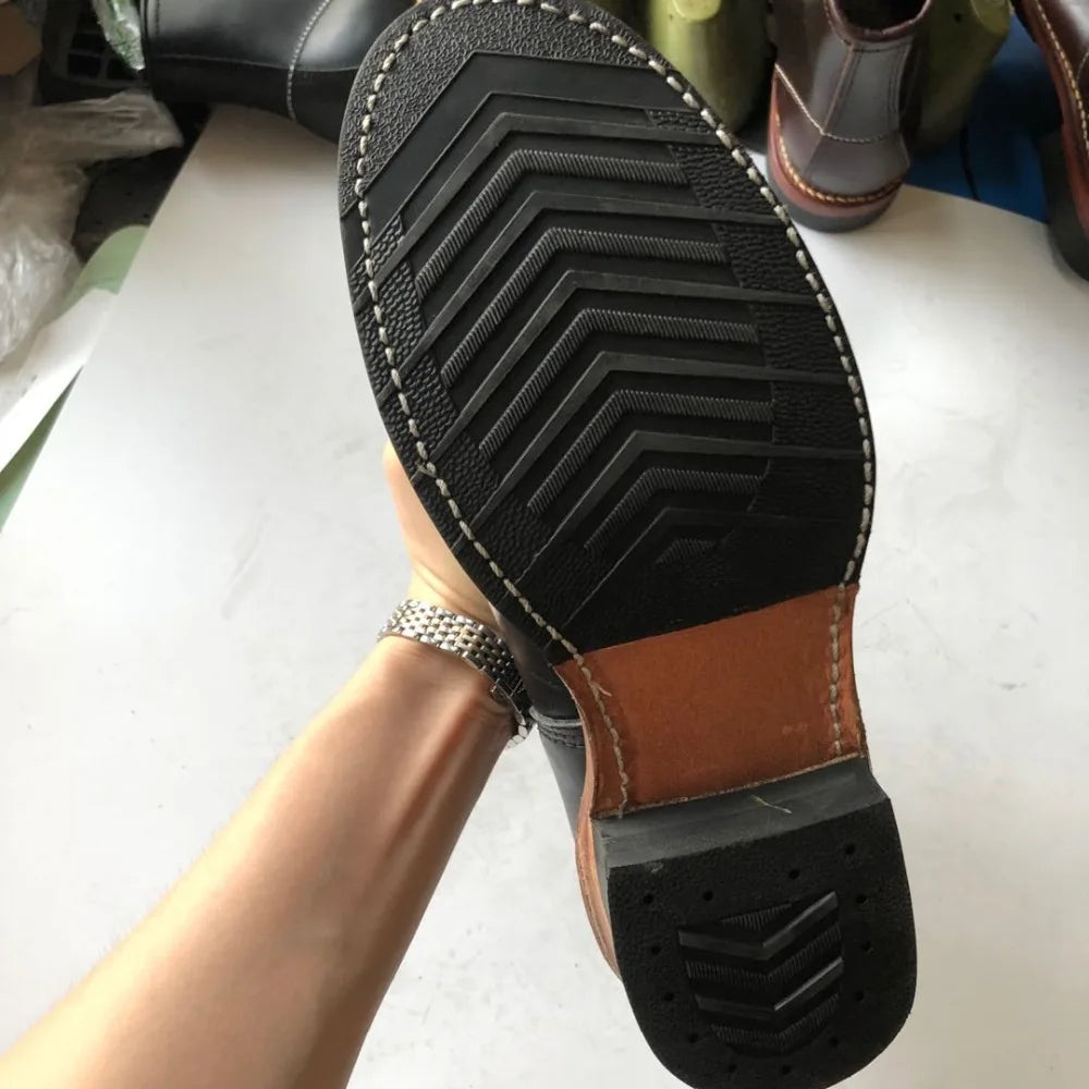 XW400 RockCanRoll Super Quality Size 35-52 Handmade Goodyear Welted Durable Italian Cowhide Boot Custom Made Available