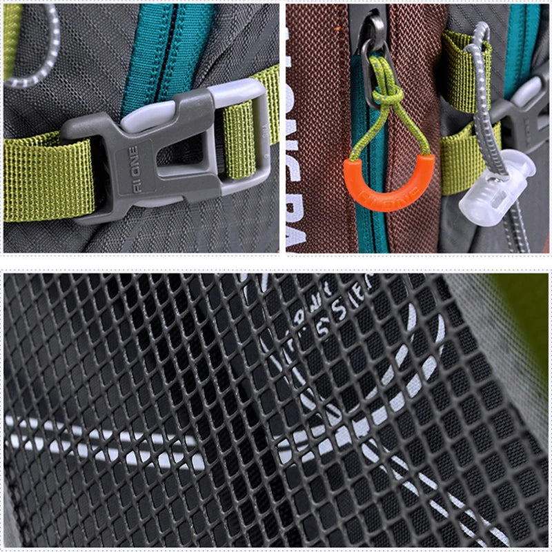 38L Climbing Bag Hiking Camping Backpack with Raincover Tourist Rucksack Athletes Flatpack Tramping Pack Mountain Backpack