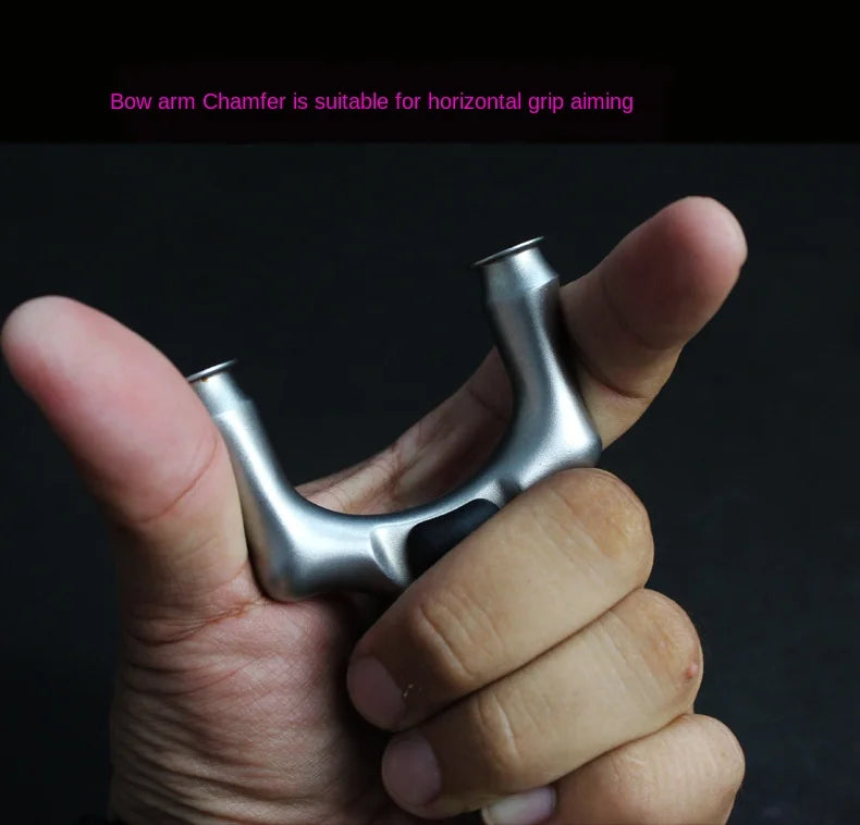 Big Power Stainless Steel Outdoor Slingshot High Precision Shooting Traditional Rubber Band Slingshots for Hunting Catapult