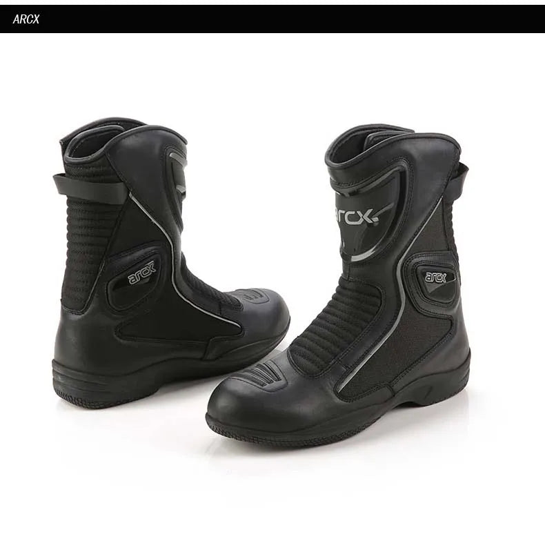 ARCX Motorcycle Boots Waterproof Motorcyclist Quilted Boots Men Winter Motorboats Motorcycle Supplies Unisex Leather Moto Shoes