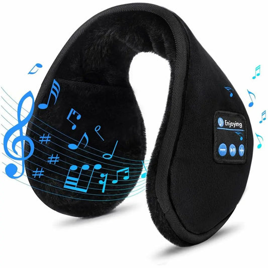 1PC Wireless Bluetooth Headsets with Mic USB Charge Music Ear Warmer Outdoor Sport Soft Headphones Earmuffs for Mobile Phone