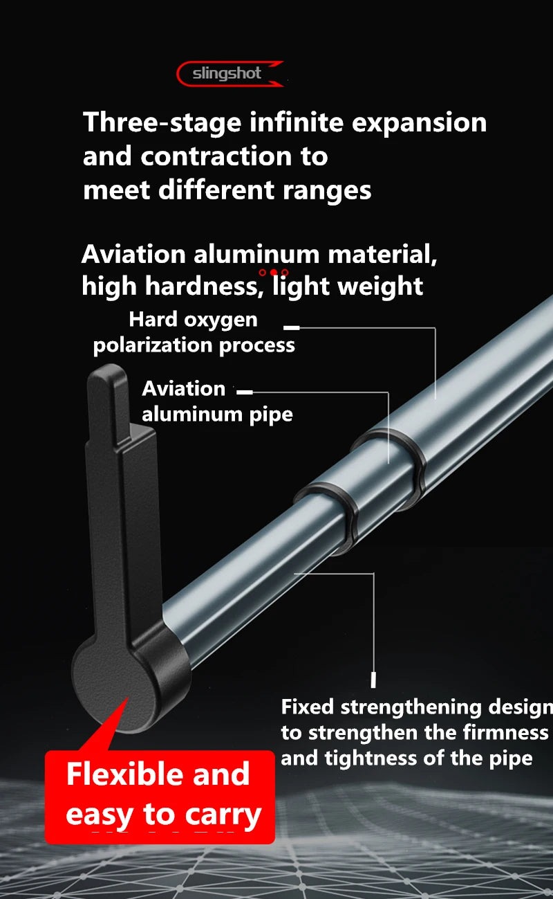 High Precision Telescopic Slingshot High Power Rubber Band Slingshots with Red Laser Stainless Steel Outdoor Hunting Catapult