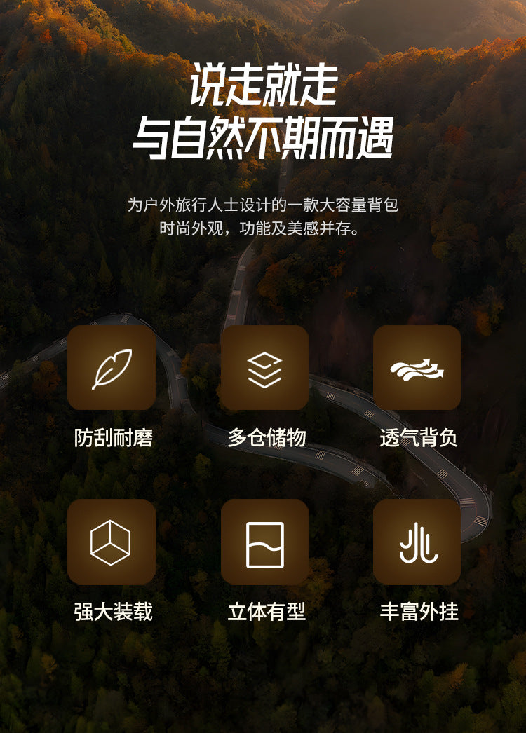 Tactical Outdoor Sports Backpack Large Capacity Anti Splash Wear resistant Travel Camping Mountaineering Bag Hiking Bag