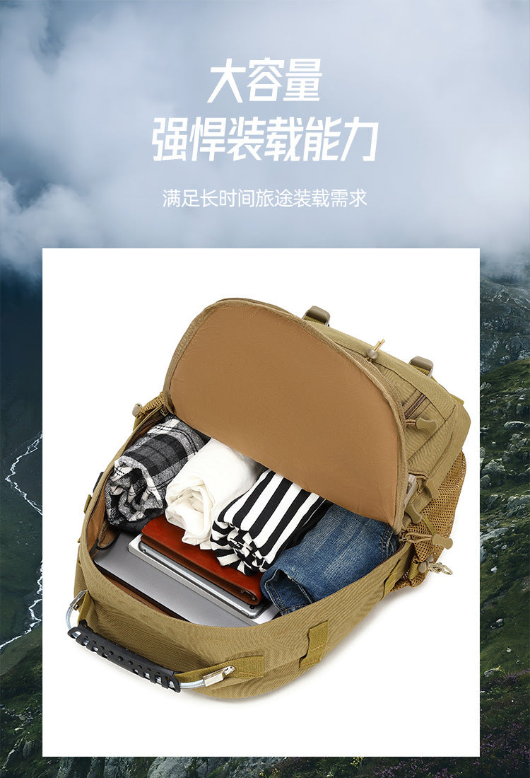 Tactical Outdoor Sports Backpack Large Capacity Anti Splash Wear resistant Travel Camping Mountaineering Bag Hiking Bag