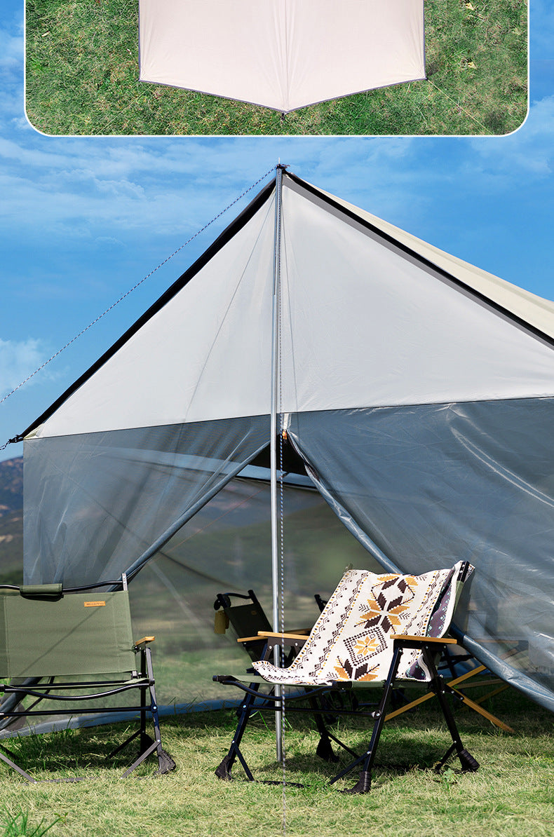 Outdoor Camping Sunade Tent Me Mosquito Net Leisure Fiing Large Space Sun Protection UPF50+ Canopy Tent Waterproof Oxford Awing