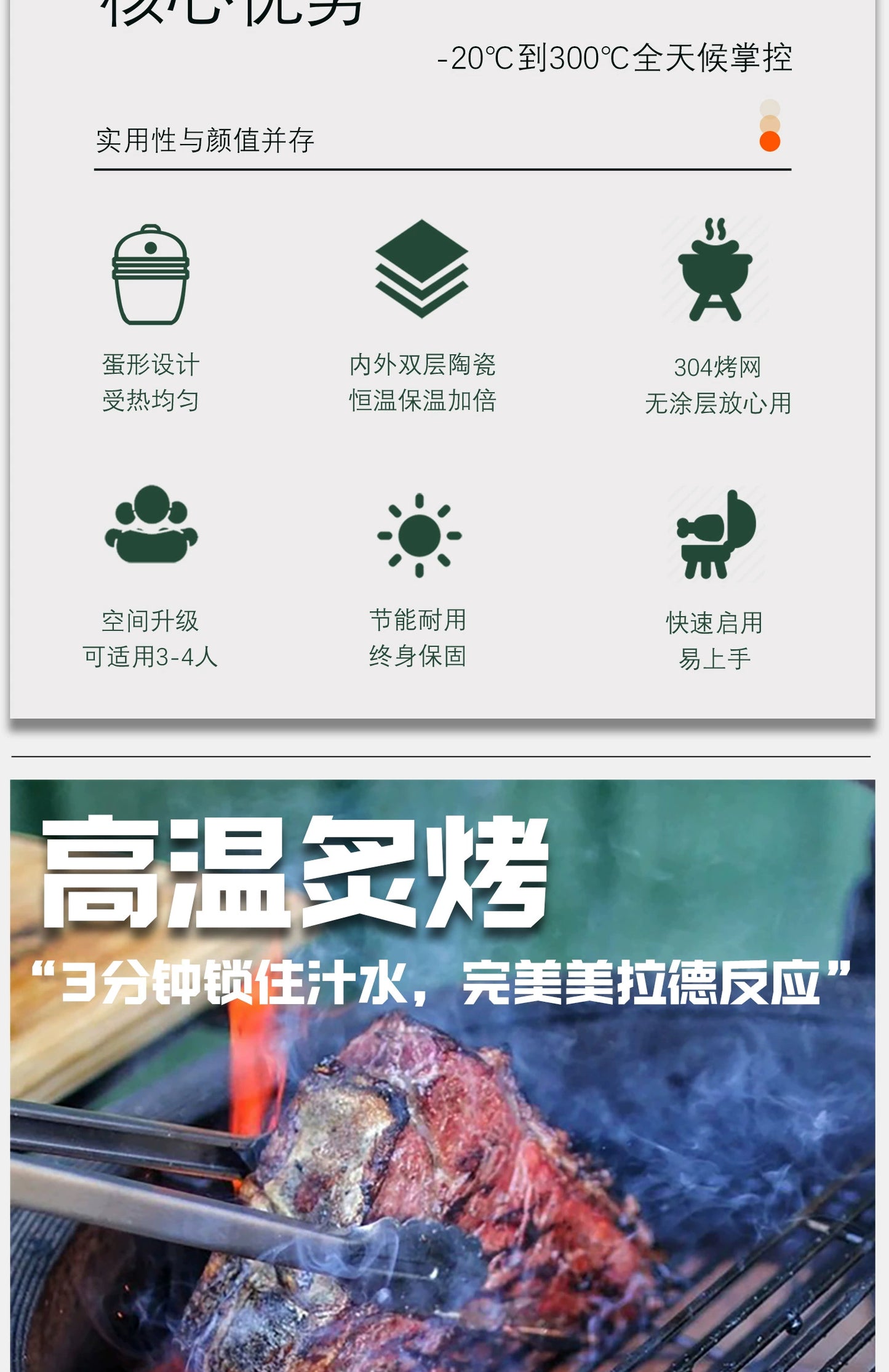 Outdoor grill bbq smoked ceramic stew grill pizza charcoal grill villa garden outdoor kitchen