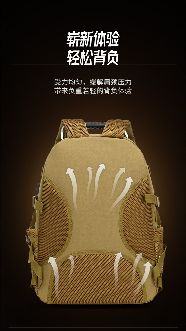 Tactical Outdoor Sports Backpack Large Capacity Anti Splash Wear resistant Travel Camping Mountaineering Bag Hiking Bag